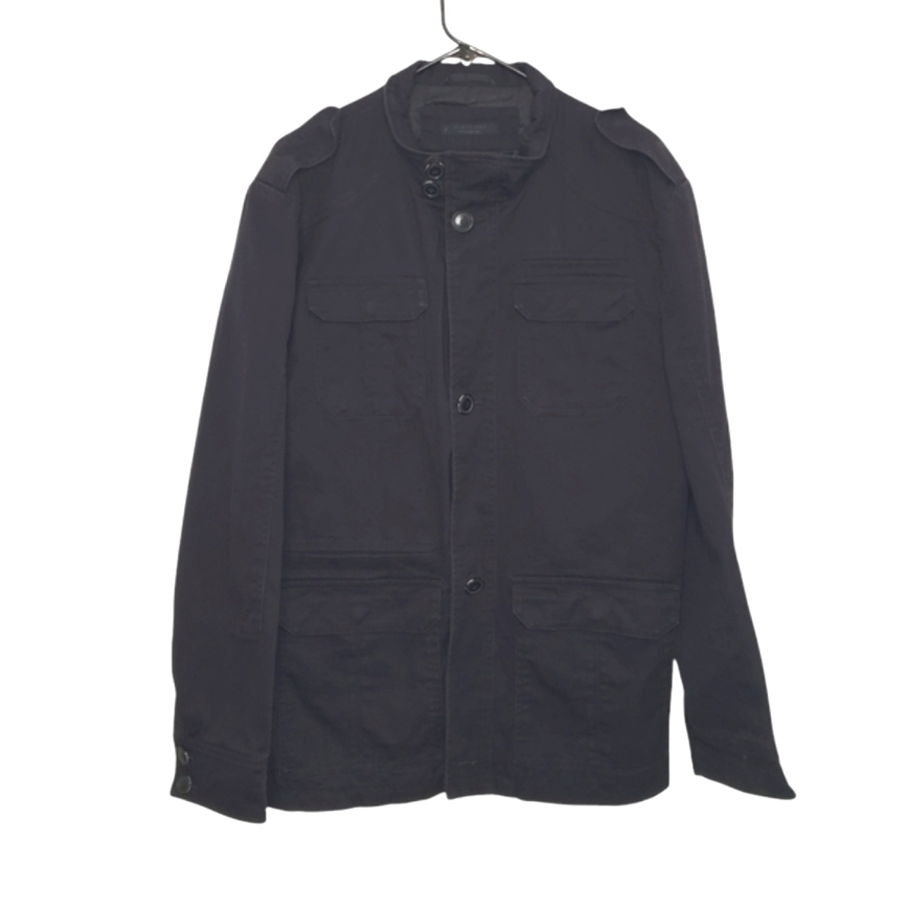 Jack & Jones Technic Blazer Jacket Men's Size 52 Black Military Style